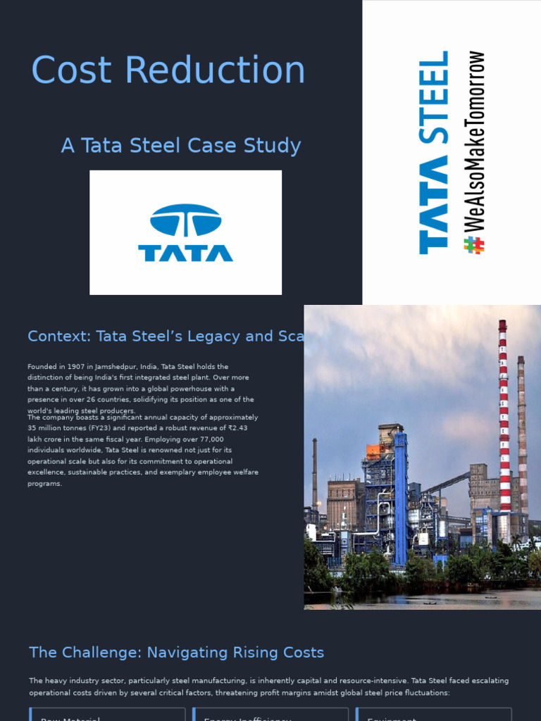 Tata Steel Cost Reduction Strategies | PDF | Efficient Energy Use ...