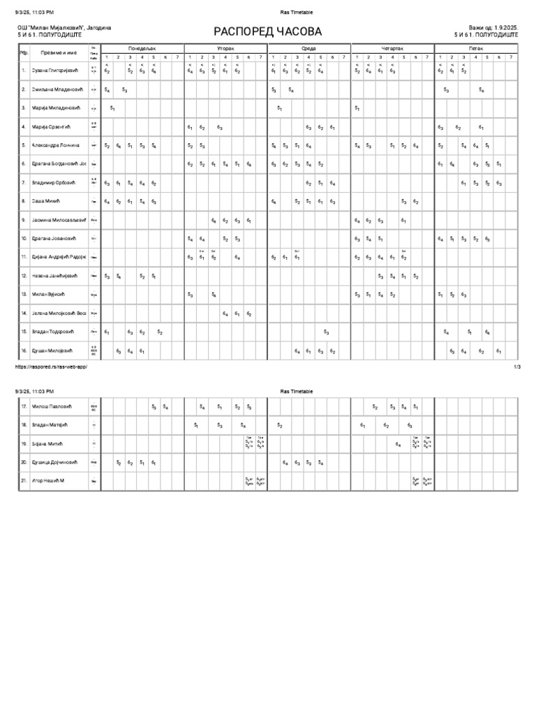 5 I 6 Ispravka Rasporeda - 8dc6a086 862b 4afe 828b Cfed3b869ad4 | PDF
