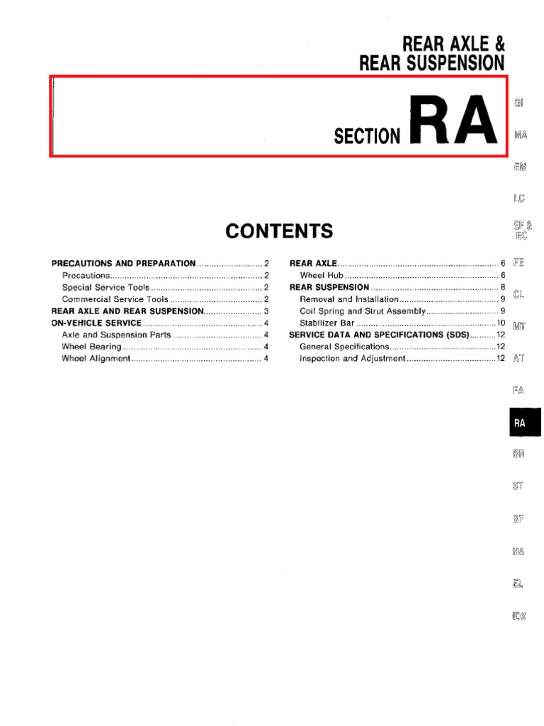 Rear Axle Rear Suspension | PDF