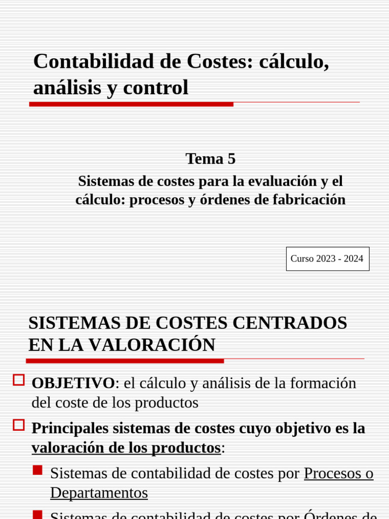 Sistemas de Costes en Contabilidad | PDF | Contabilidad | Contabilidad ...