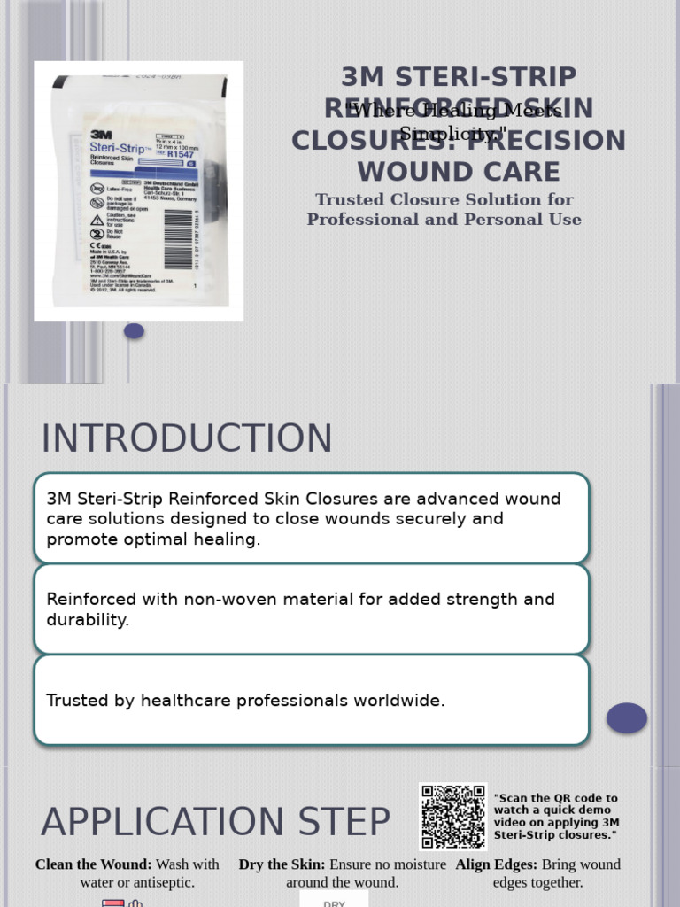 3M Steri-Strip Wound Closure Guide | PDF | Wound | Clinical Medicine