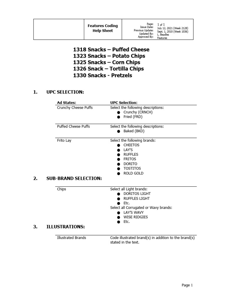 1318 Snack Chips | PDF