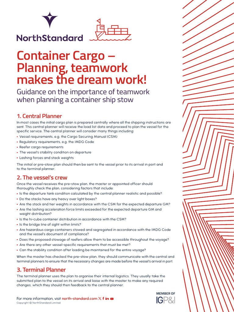Container Ship Stowage Planning Guide | PDF | Cargo | Shipping