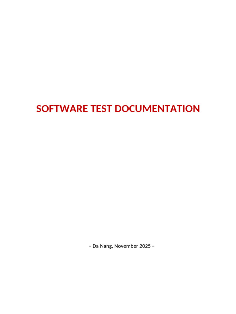 Test Documentation | PDF | Software Testing | Information Technology