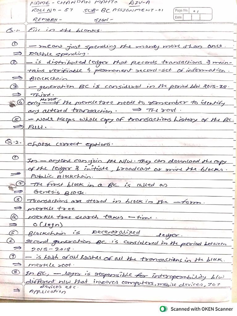 Blockchain Assignment 01 | PDF