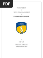Project Report ON "Study of Cash Management AT Standard Chartered Bank"