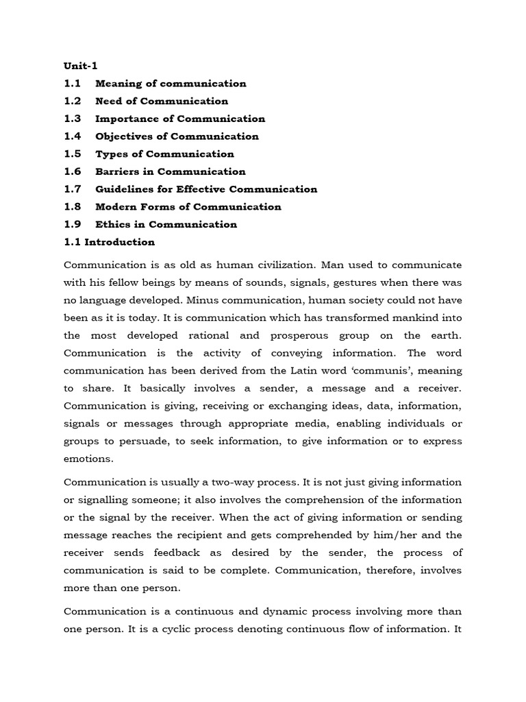 Business Communication Notes | PDF | Communication | Information