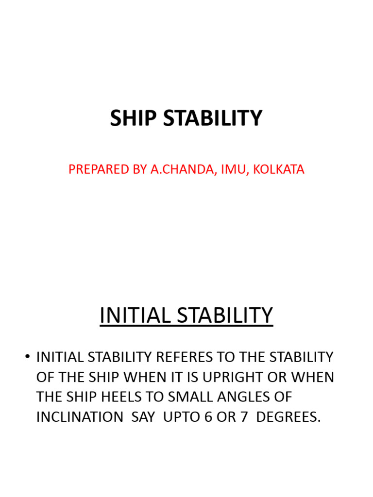 Ship Stability and Angle of Loll Explained | PDF | Shipping | Water ...