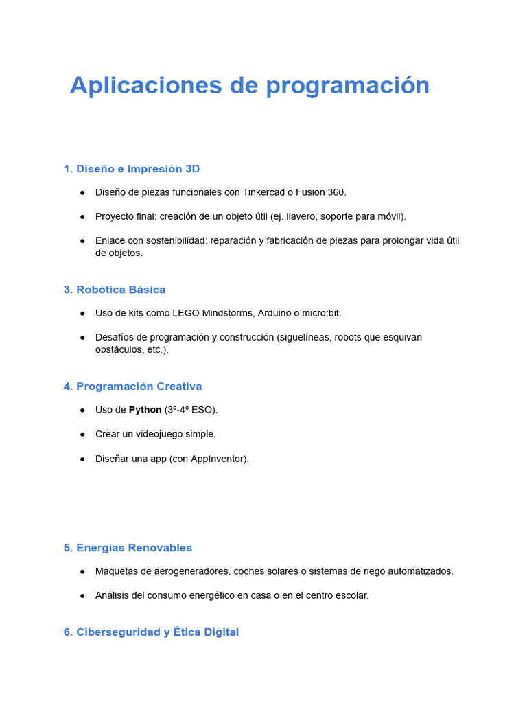 Aplicaciones de Programación | PDF