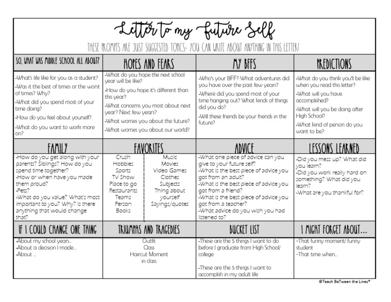 Letter to My Future Self: Reflections | PDF