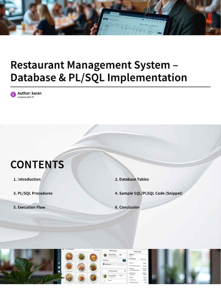 Restaurant Management System Overview | PDF