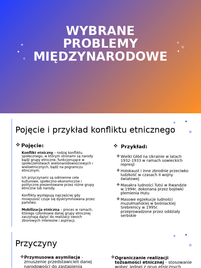 Wybrane Problemy Międzynarodowe | PDF