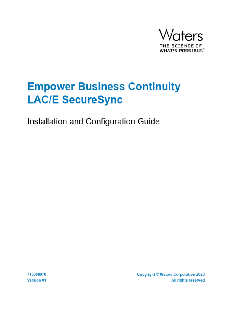 LAC/E SecureSync Installation Guide | PDF | Software | Command Line ...
