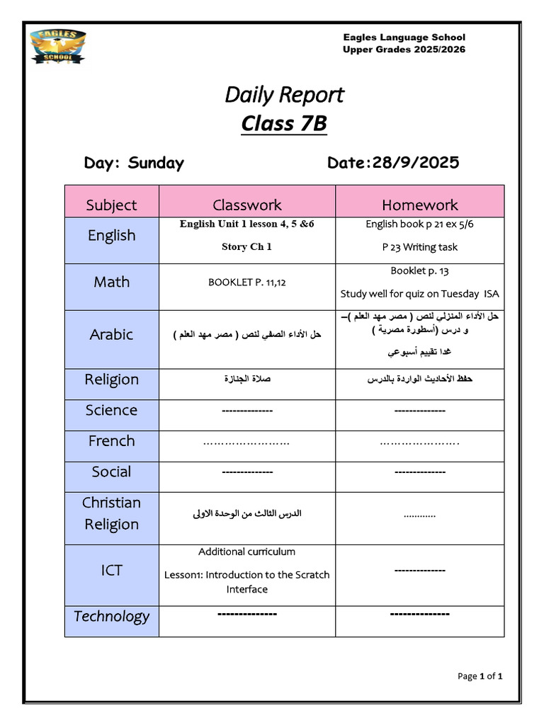 7B Daily-1 | PDF