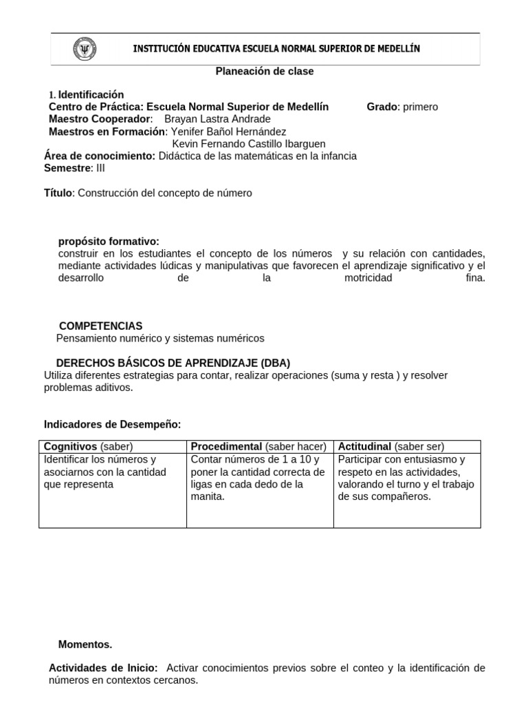 Clase de matemáticas para primer grado | PDF | Aprendizaje | Ciencias ...
