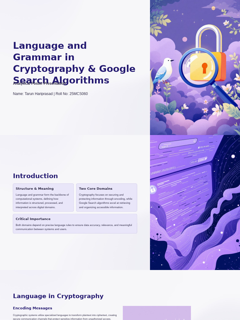 Poster Presentation 25mcs060 | PDF | Cryptography | Encryption