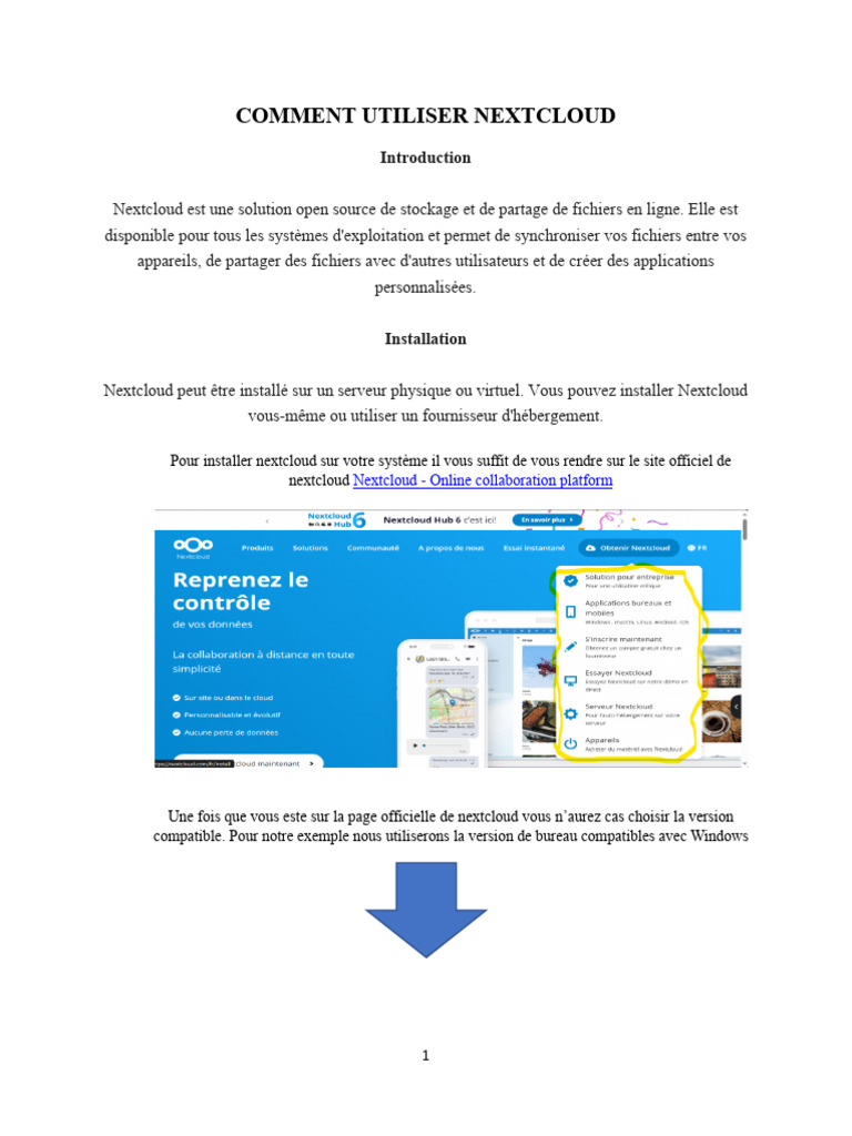 Tutoriel d'utilisation de Nextcloud | PDF | Serveur (Informatique ...