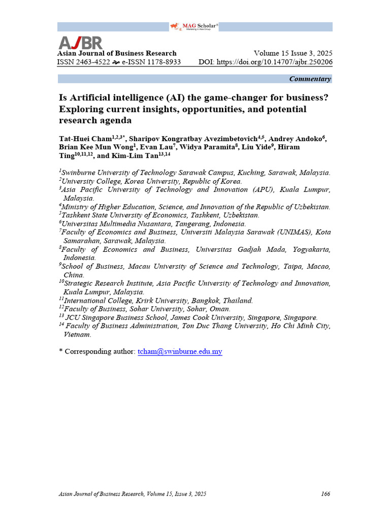 AI's Impact on Asian Business Growth | PDF | Artificial Intelligence ...
