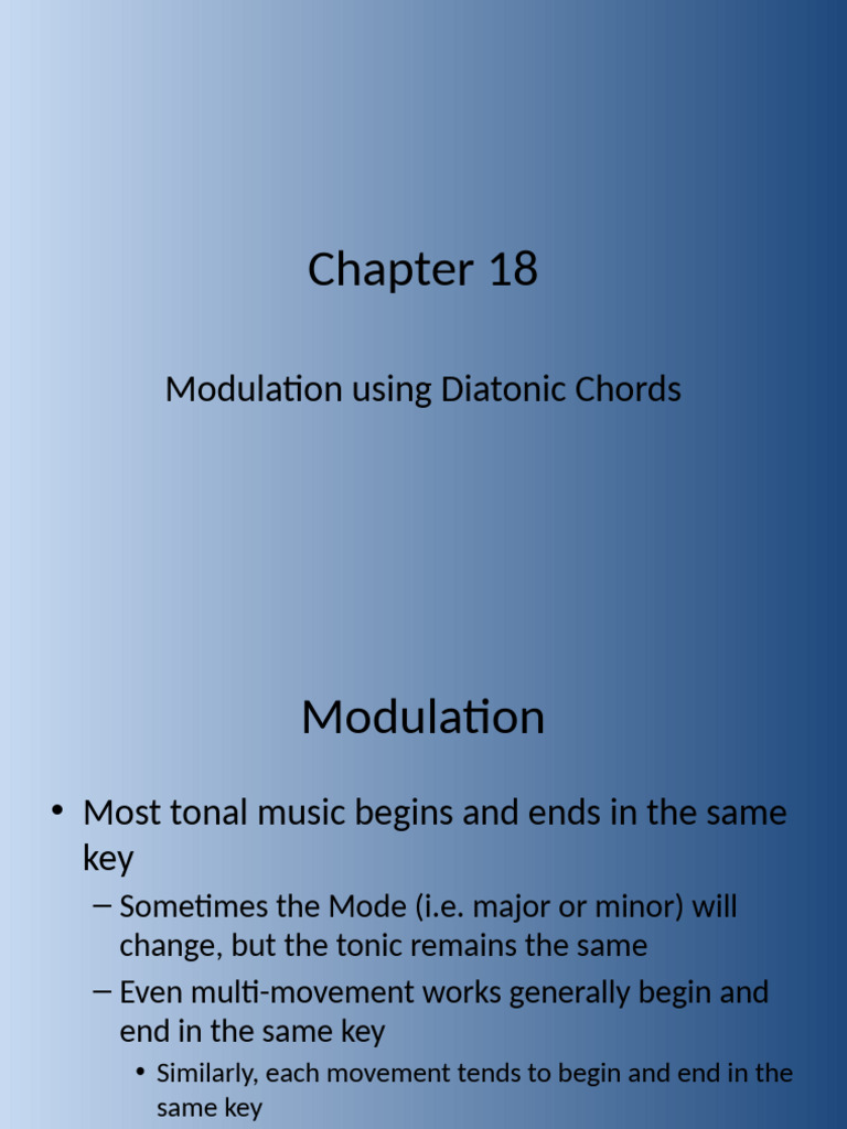 Diatonic Modulation Techniques | PDF | Chord (Music) | Harmony