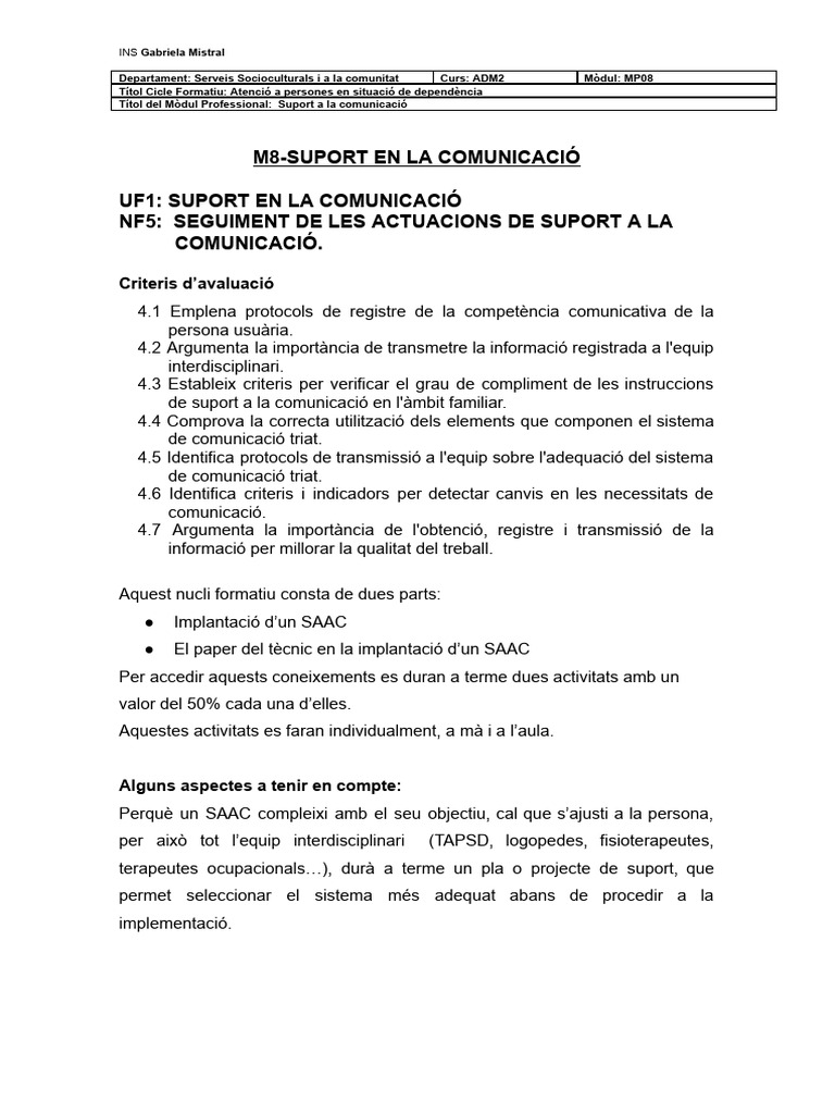 Cas Pràctic ACT. NF5 | PDF