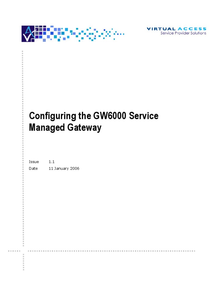 GW6000 Install Configure | PDF | Telephony | Command Line Interface