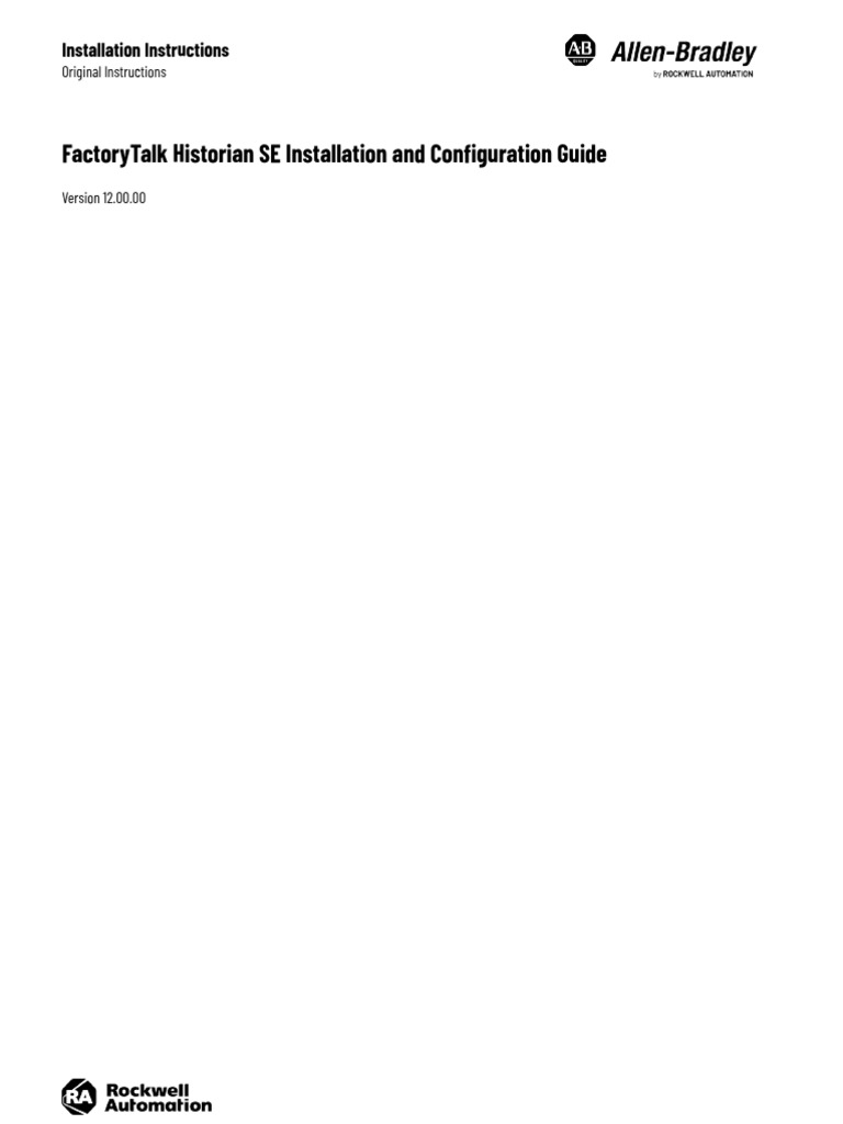 FactoryTalk Historian SE Installation Guide | PDF | Microsoft Sql ...
