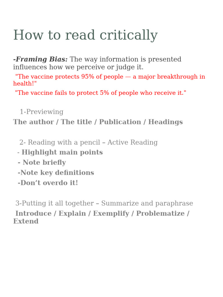 Mastering Critical Reading Techniques | PDF