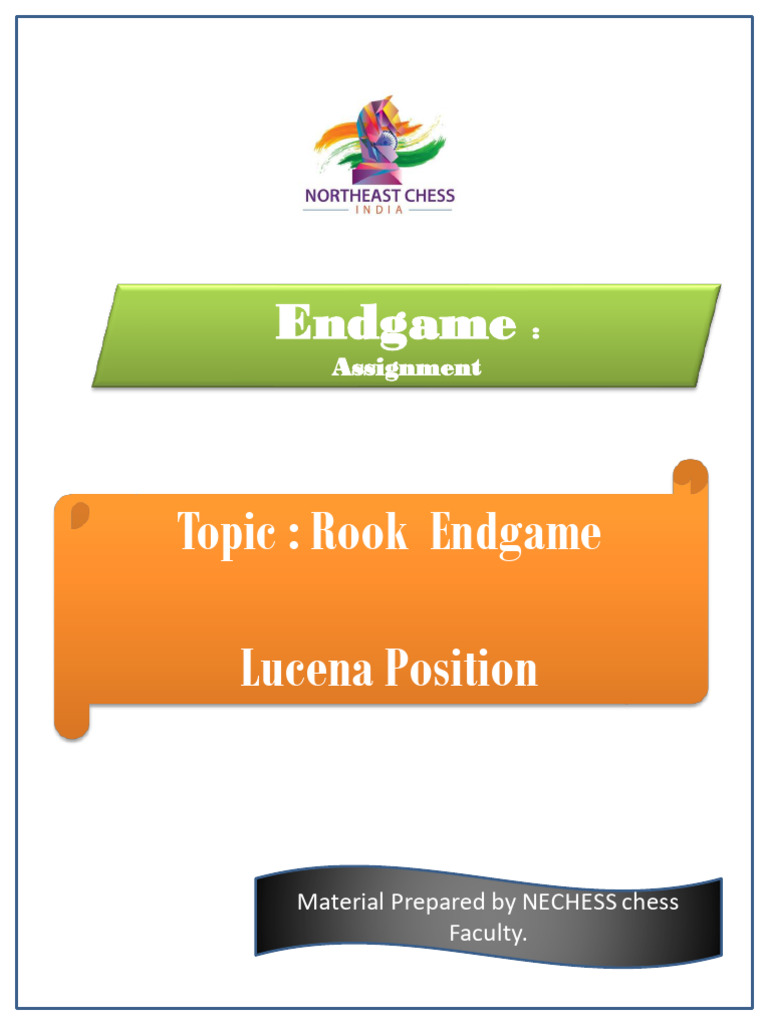 Rook Endgame: Lucena Position Guide | PDF
