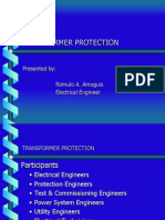 Transformer Protection: Presented By: Romulo A. Amoguis Electrical Engineer