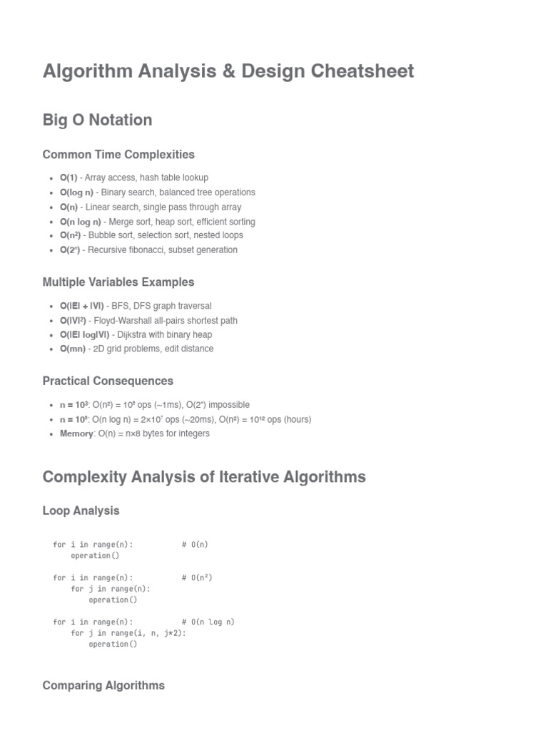 Big O Notation and Algorithm Complexity | PDF | Time Complexity ...