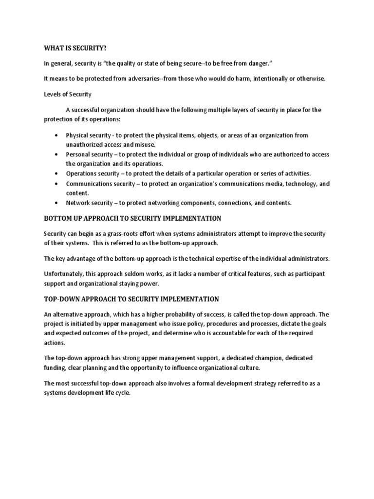 What Is Information Security PDF Information Security Information Technology Management