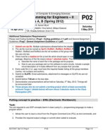 EE112: Programming For Engineers - Ii: Sections A, B (Spring 2012)