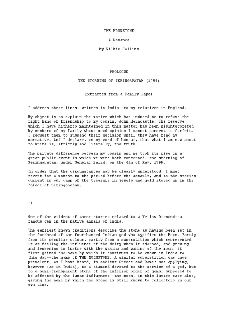 The Moonstone PDF The Moonstone