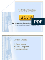 Front Office Operations: Bali Hospitality Professional Services