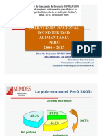 Estrategia Nacional de Seguridad Aliment Aria 2004 - 2015