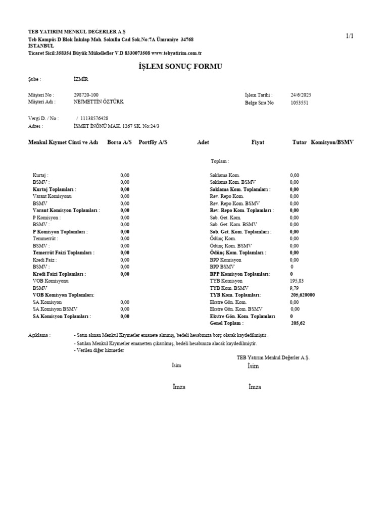 298720-100 IslemSonucFormu | PDF