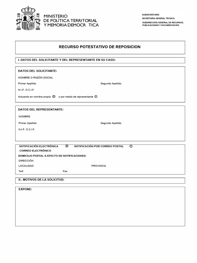 Recurso Potestativo de Reposición | PDF | Justicia | Crimen y violencia