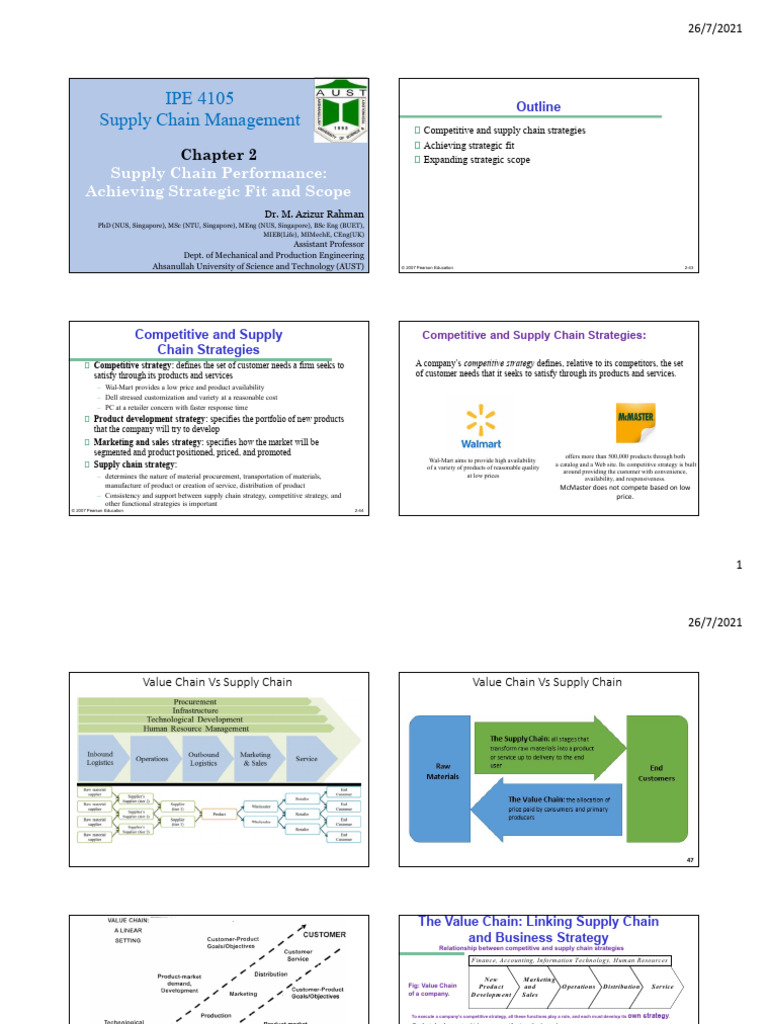 Supply Chain Performance Strategies | PDF | Supply Chain | Strategic ...