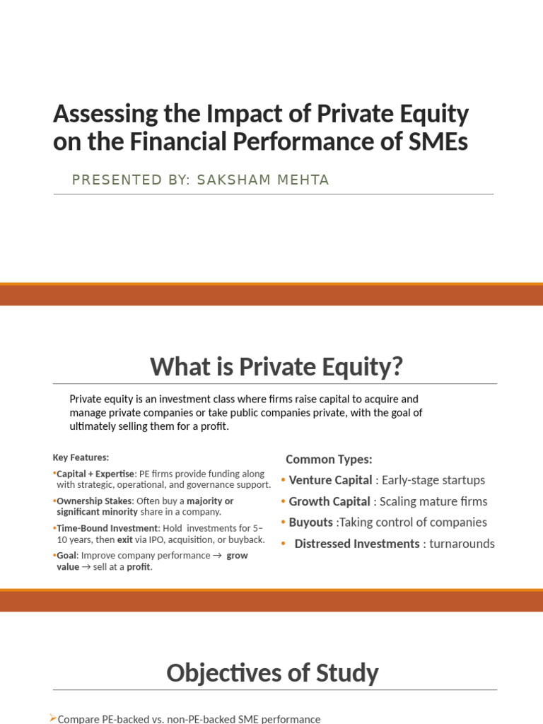 Private Equity's Impact on SME Performance | PDF | Private Equity ...
