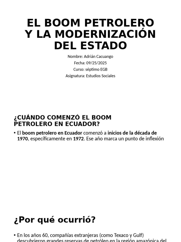El Boom Petrolero | PDF
