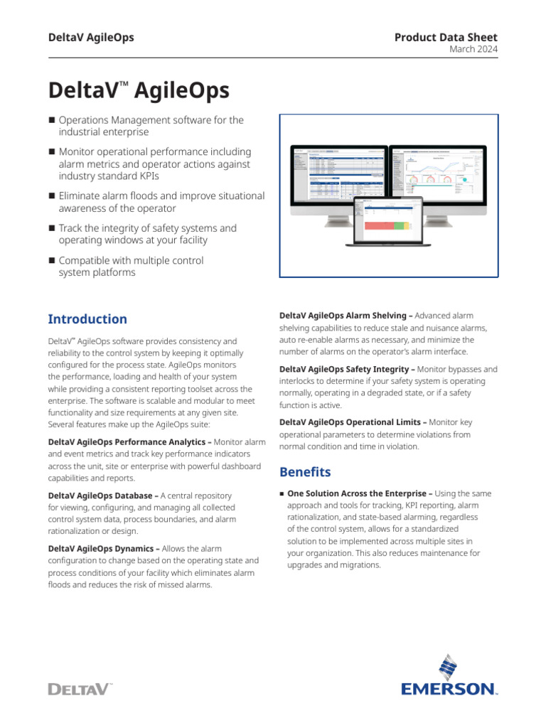 DeltaV AgileOps Operations Management Software | PDF | Databases | System