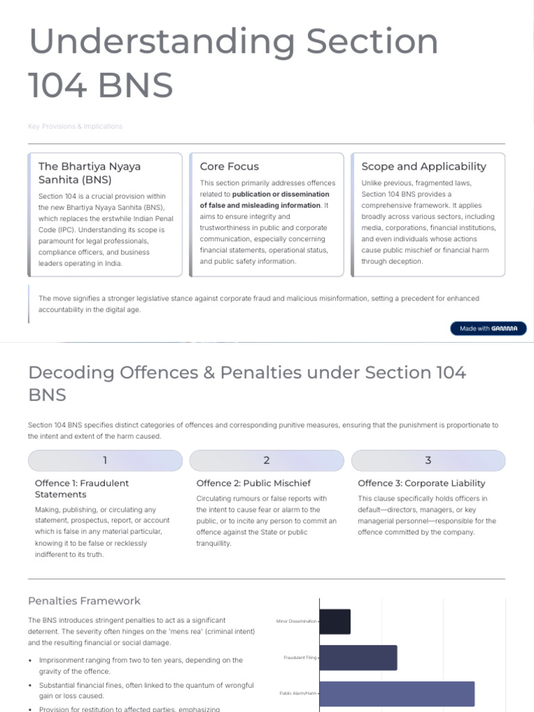 Understanding Section 104 BNS | PDF | Mens Rea | Fraud