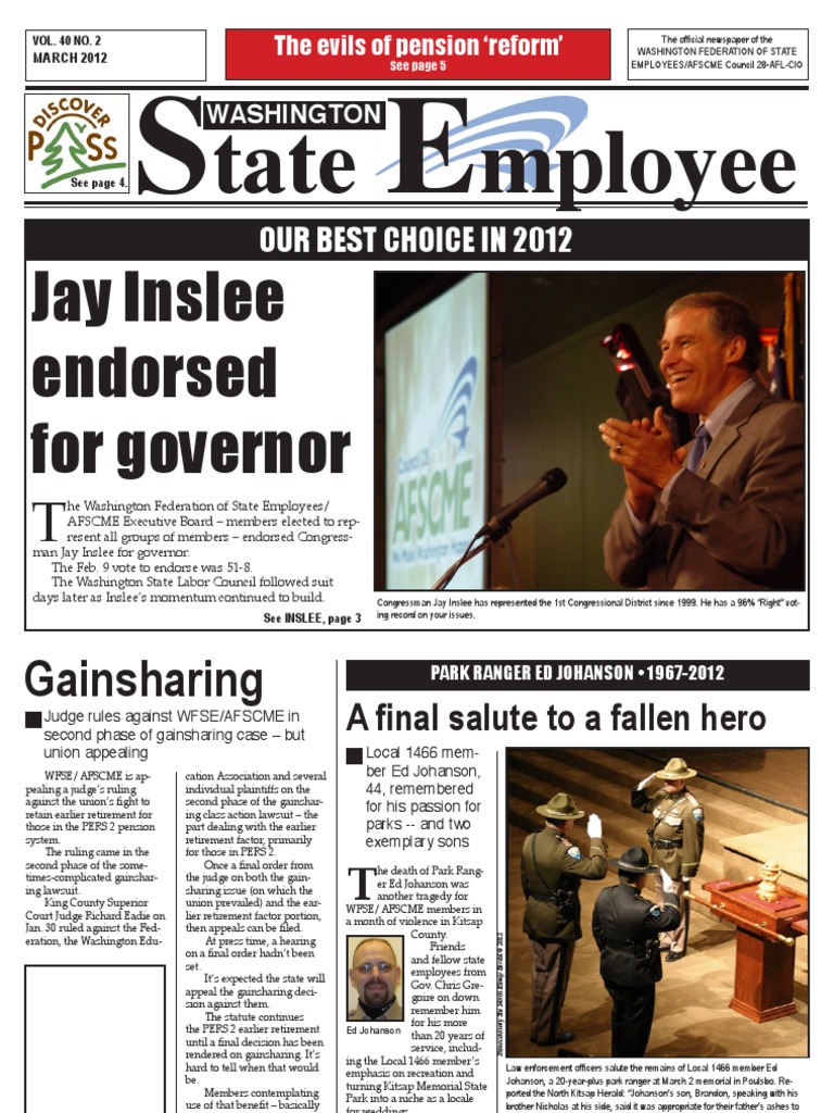Washington State Employee March 2012 | PDF | American Federation Of