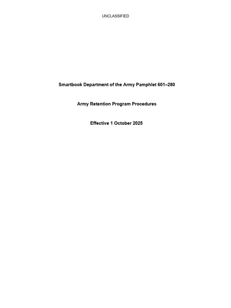 Army Retention Program Procedures Guide | PDF | Military Discharge ...
