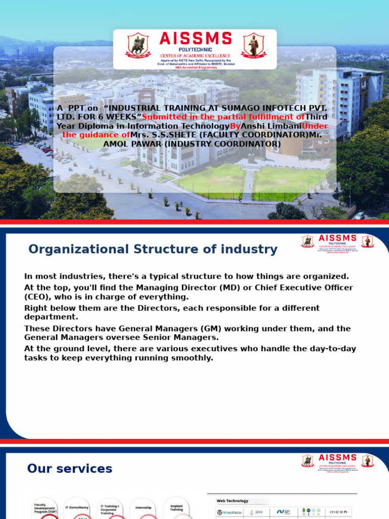 Industrial Training Report at Sumago Infotech | PDF | Databases | Web ...