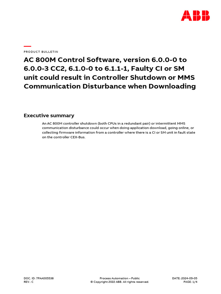 AC 800M Software Shutdown Issues | PDF | Computer Security | Security