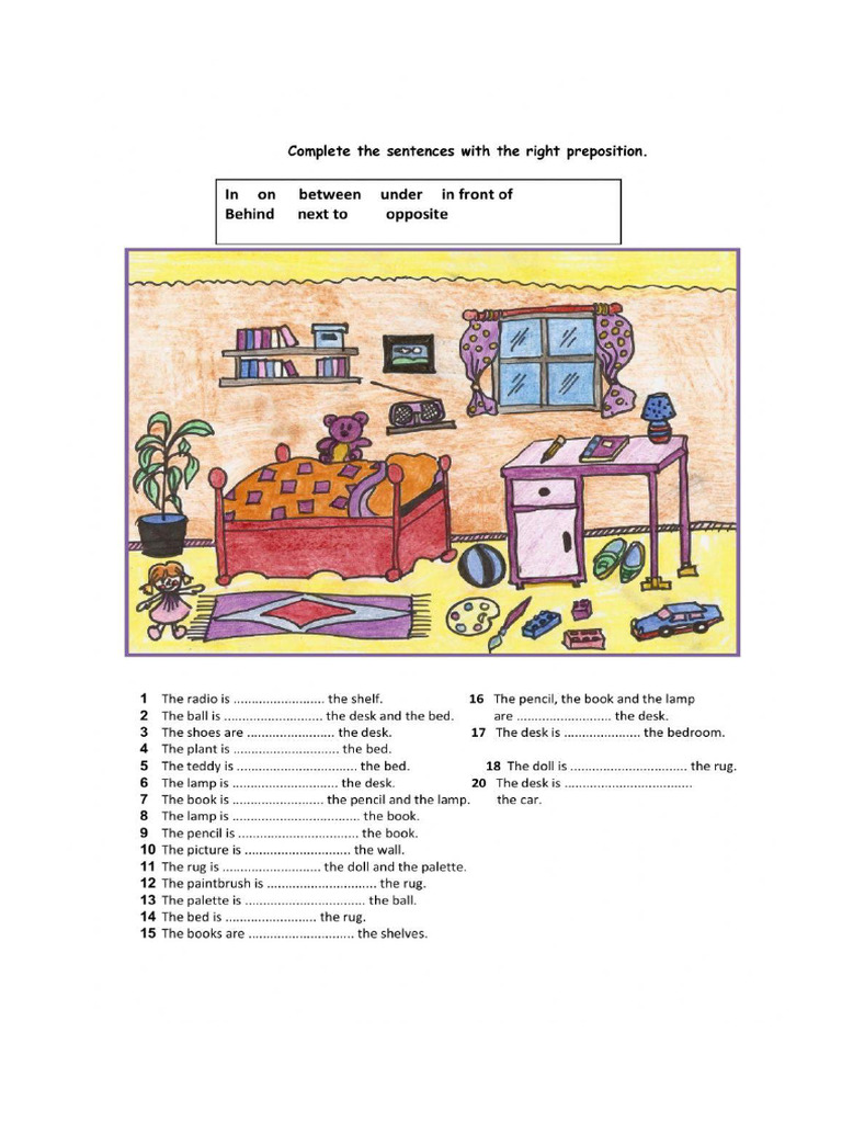 Worksheet Prepositions | PDF