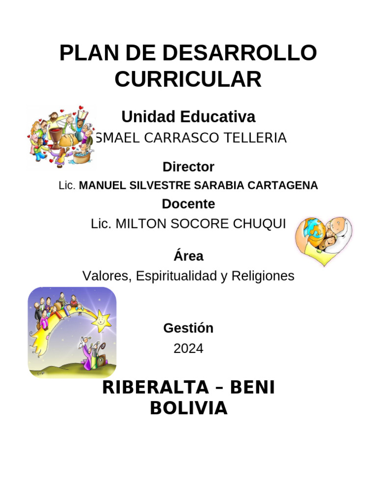 Plan de Desarrollo Curricular 2024 | PDF | Moralidad | eucaristía