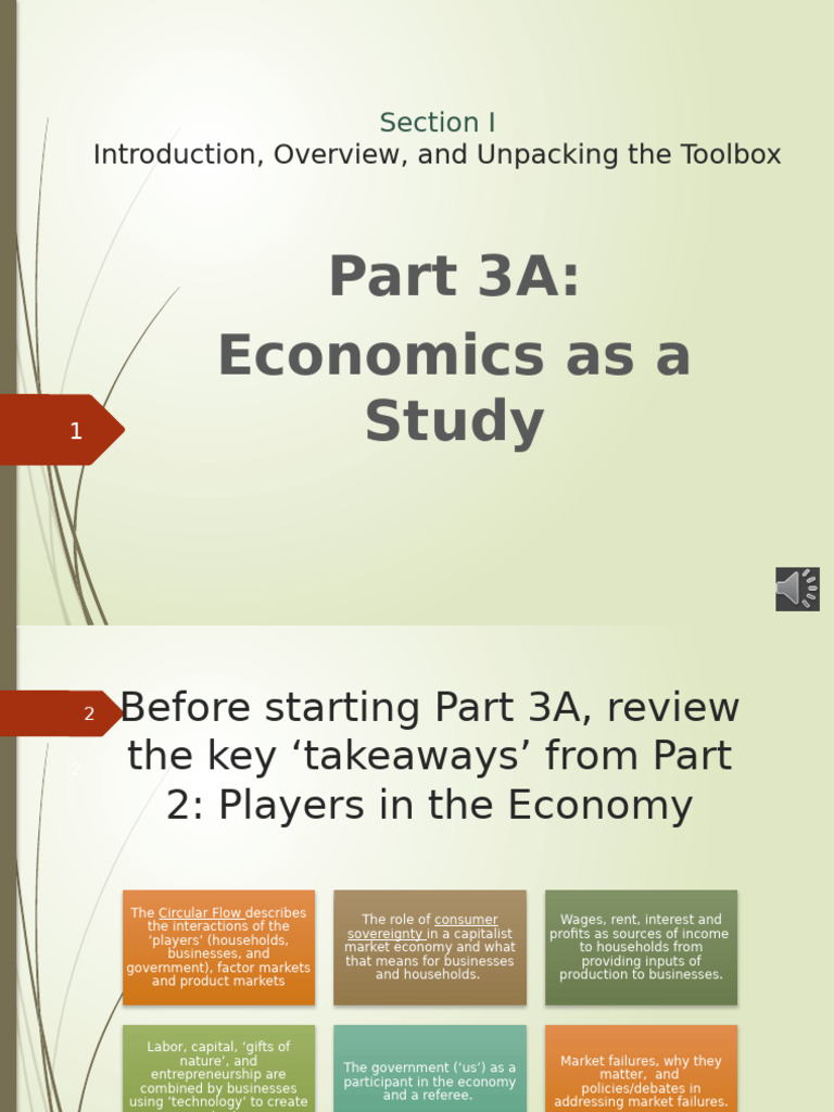 Section I Part 3A Economics As A Study | PDF | Economics | Opportunity Cost
