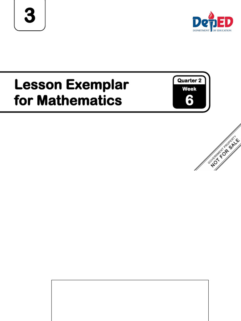 Grade 3 Math Lesson Plan: Week 6 | PDF | Learning